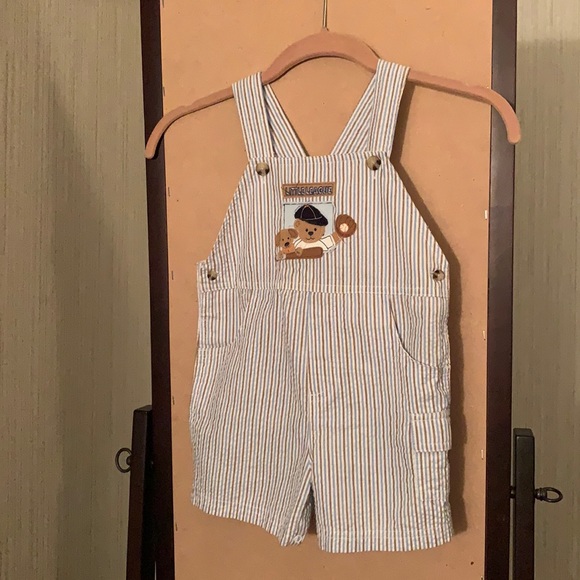 Little Boys Smocked overalls - Picture 1 of 3